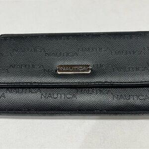 Nautica Black Textured Wallet